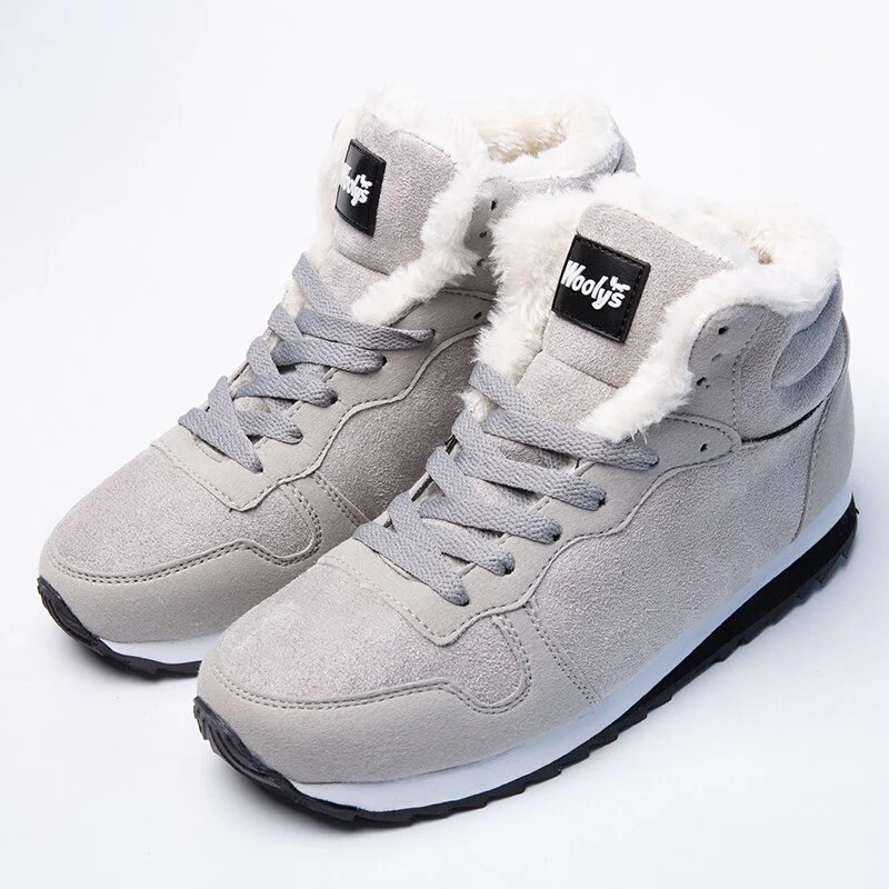 Baskets d'hiver en peluche à lacets pour hommes et femmes - Image 14