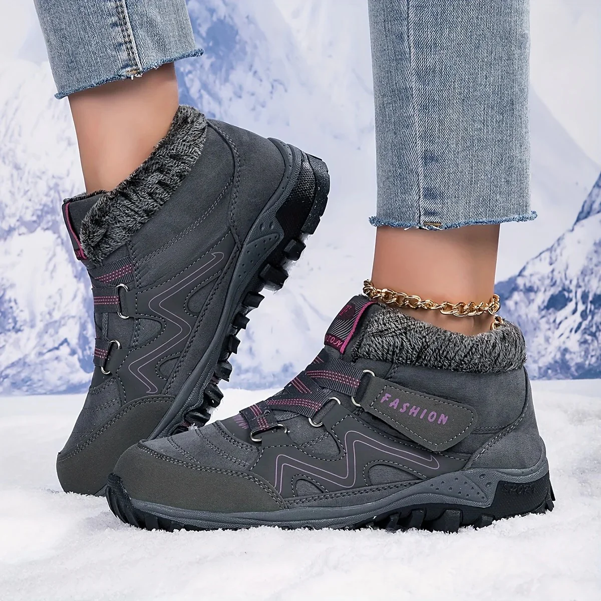 Bottes antidérapantes chaudes et confortables pour femmes - Image 12