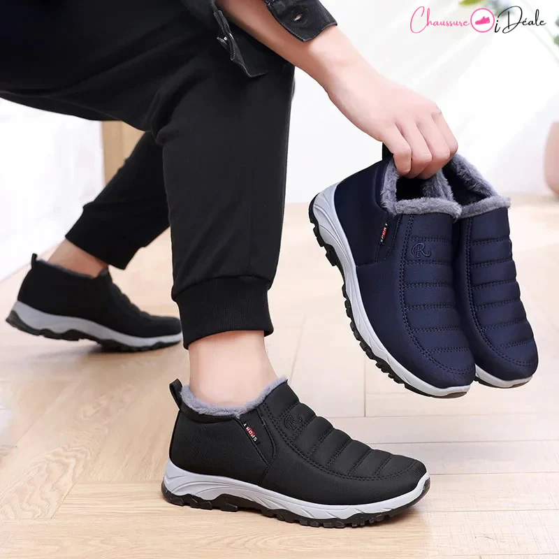 Bottes de neige chaudes imperméables et décontractées à enfiler unisexes - Image 9