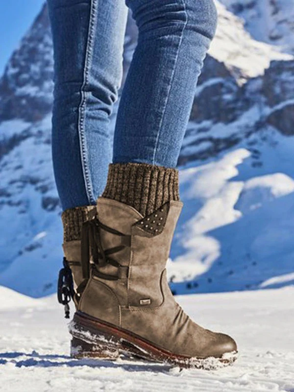 Bottes mi-mollet d'hiver pour femmes - Image 10