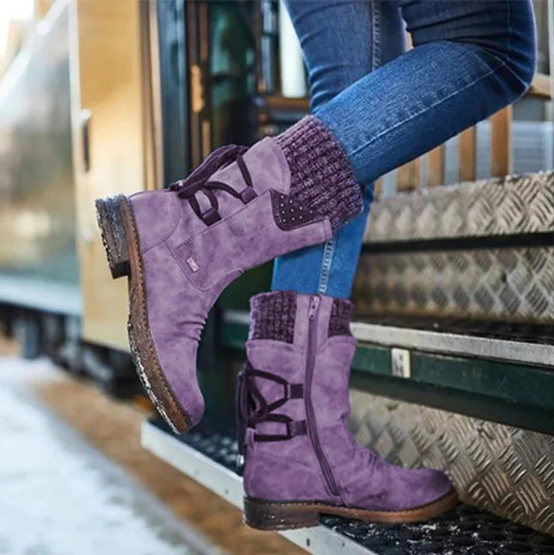 Bottes mi-mollet d'hiver pour femmes - Image 3