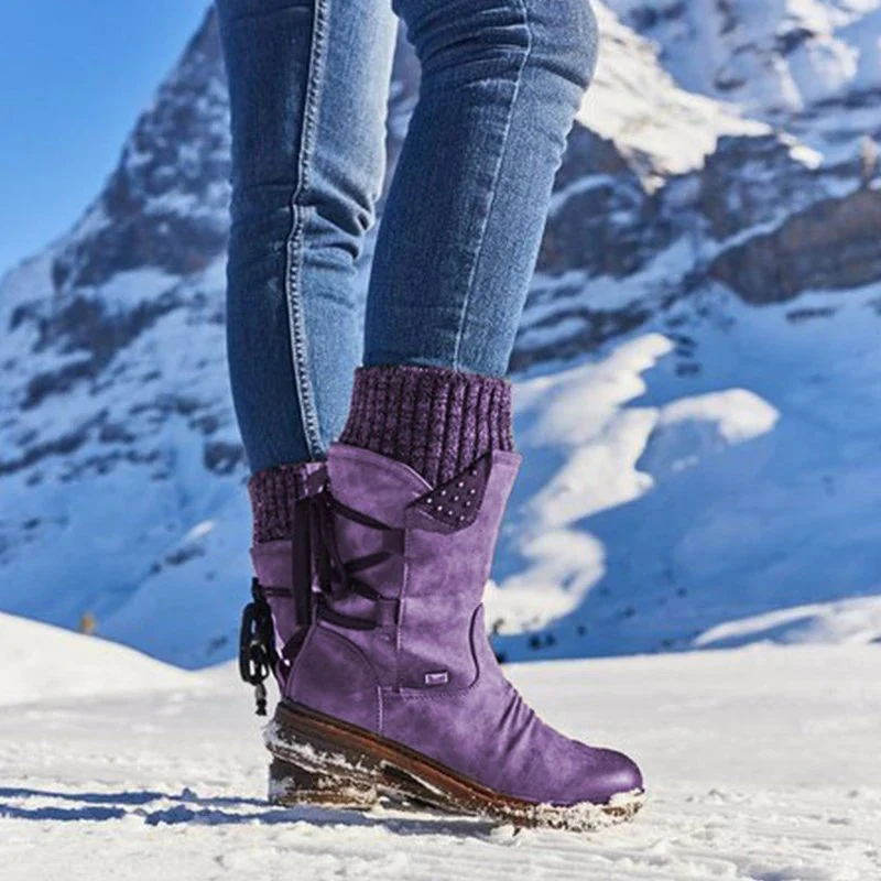 Bottes mi-mollet d'hiver pour femmes - Image 4