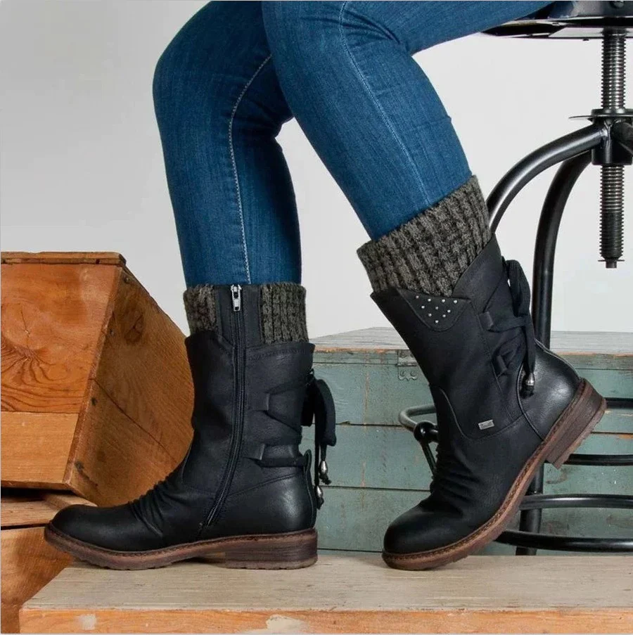 Bottes mi-mollet d'hiver pour femmes - Image 7
