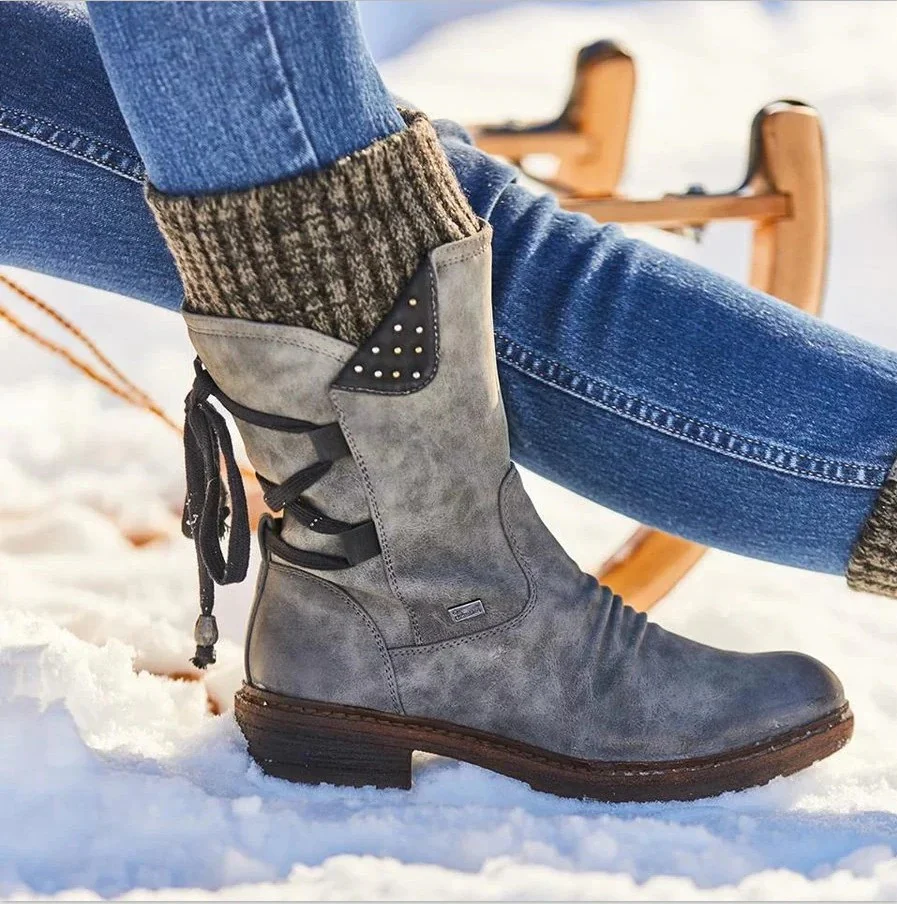 Bottes mi-mollet d'hiver pour femmes - Image 8