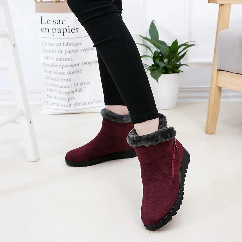 Bottines antidérapantes en peluche pour femmes - Image 3