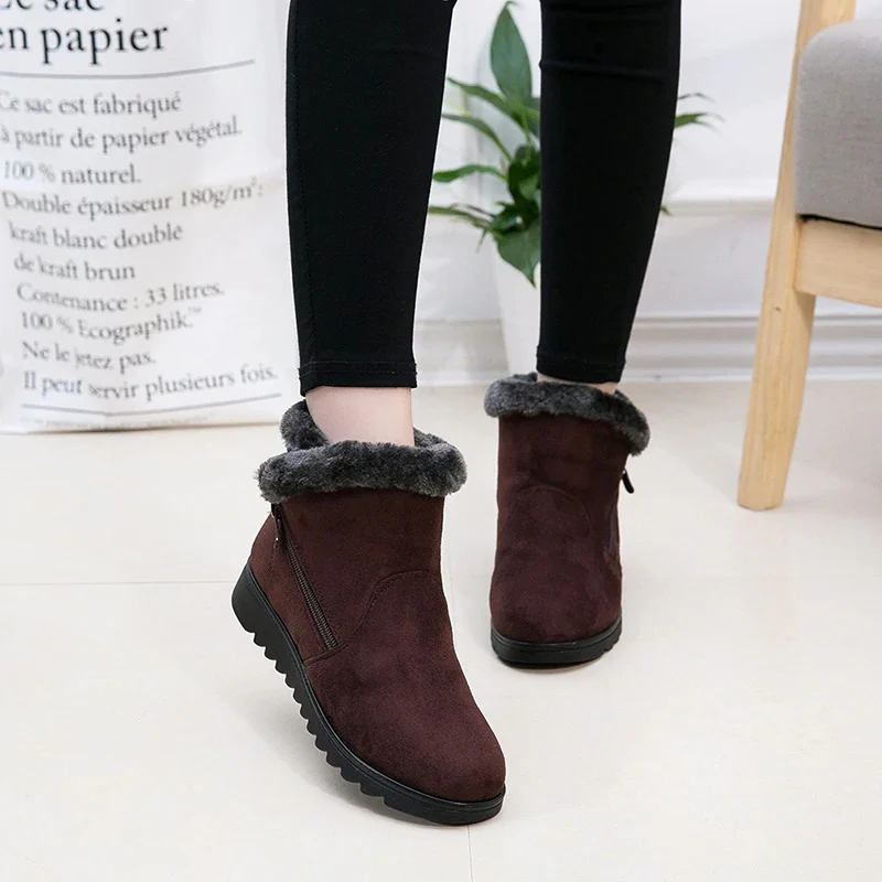 Bottines antidérapantes en peluche pour femmes - Image 4