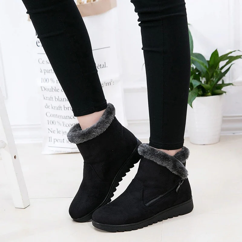 Bottines antidérapantes en peluche pour femmes - Image 8