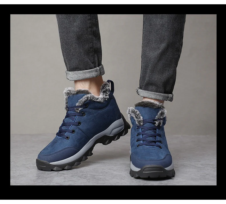 Bottines de neige à semelle épaisse pour homme - Image 12