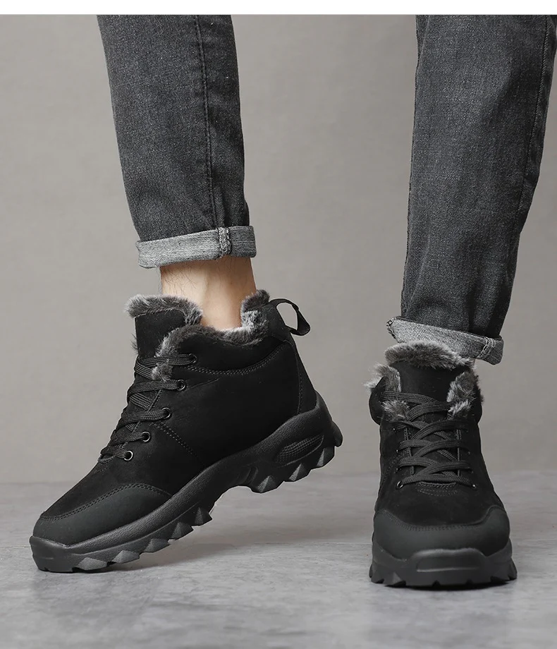 Bottines de neige à semelle épaisse pour homme - Image 6