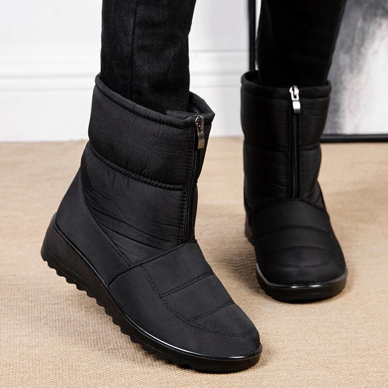 Bottines de neige imperméables en peluche pour femme - Image 16