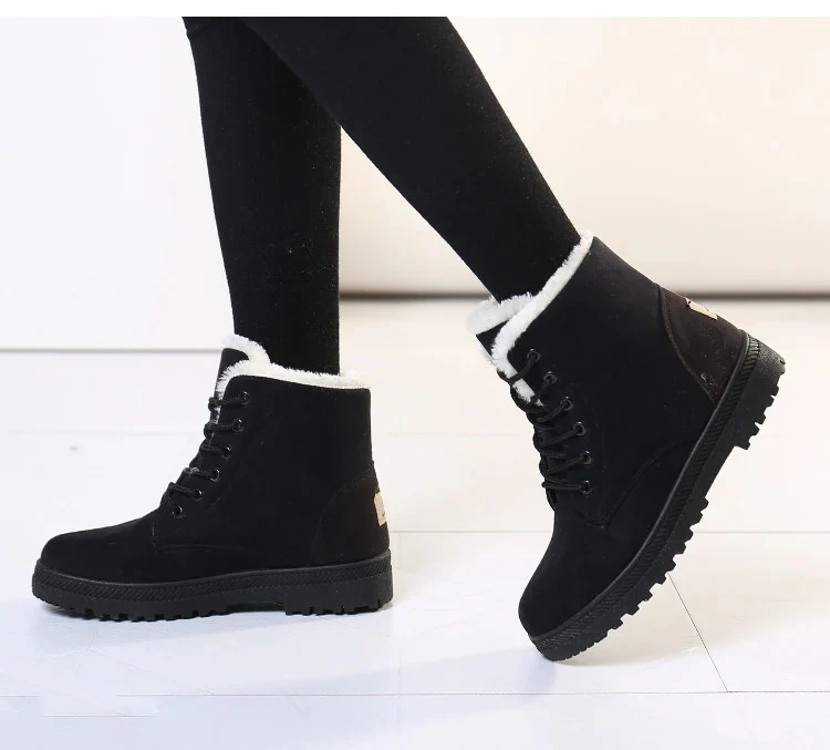 Bottines d'hiver à lacets pour femmes - Image 3