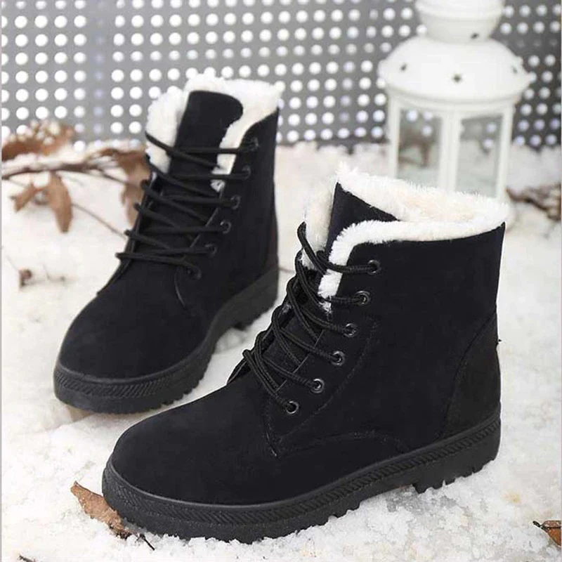 Bottines d'hiver à lacets pour femmes - Image 4