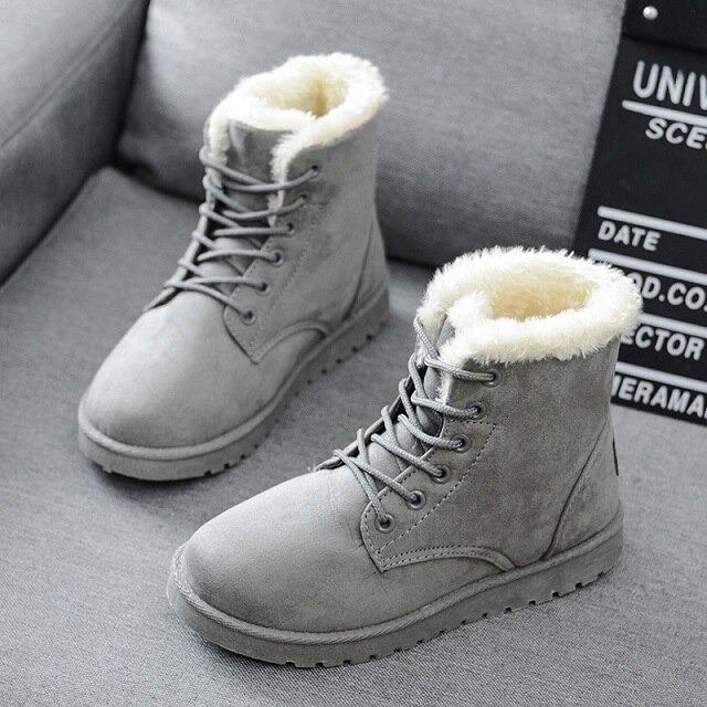Bottines d'hiver à lacets pour femmes - Image 8
