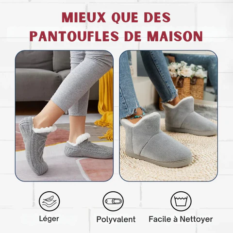 Chaussons-Chaussettes Thermiques Antidérapants Doublés - Image 21