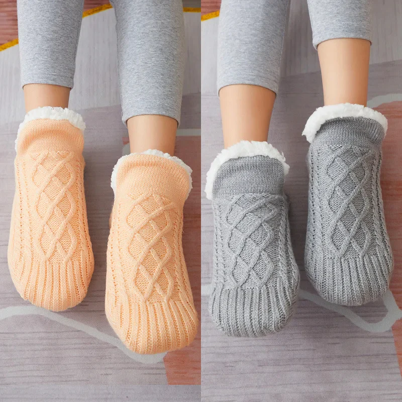 Chaussons-Chaussettes Thermiques Antidérapants Doublés - Image 3