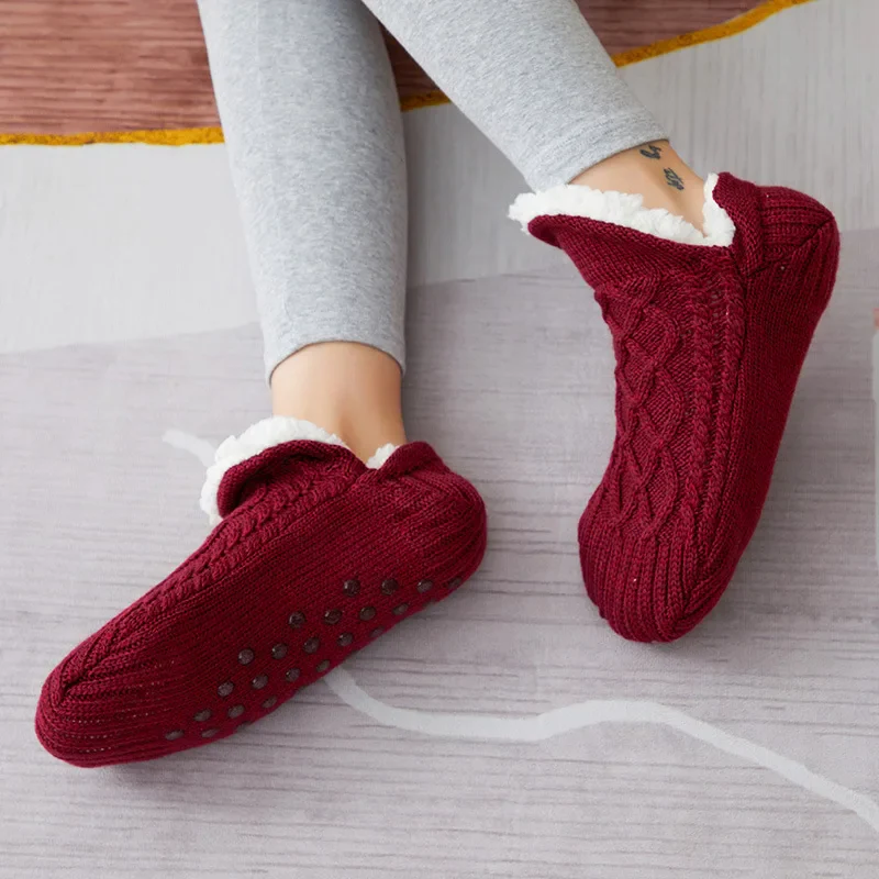 Chaussons-Chaussettes Thermiques Antidérapants Doublés - Image 8