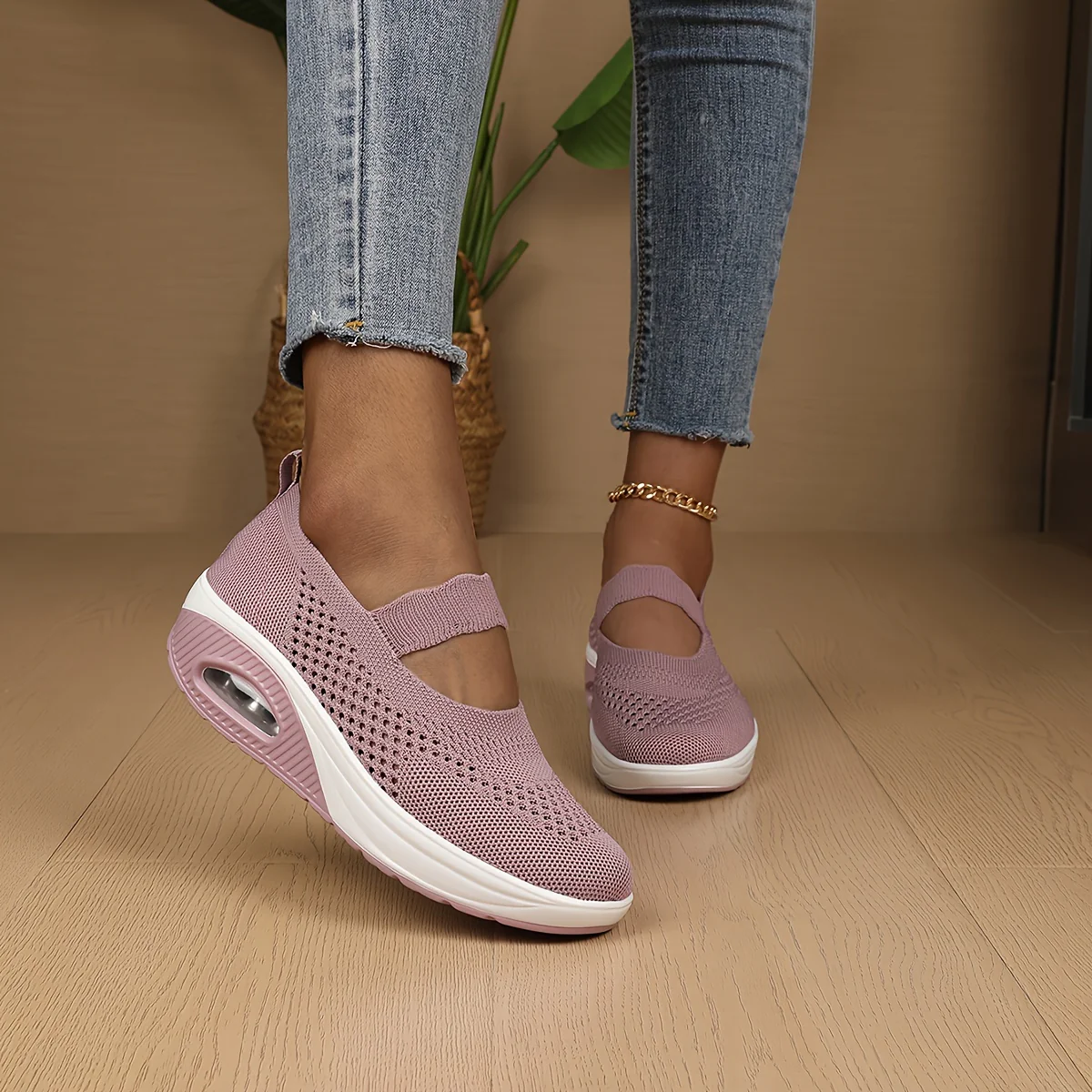 chaussures de marche femme design slip-on pratique - Image 2