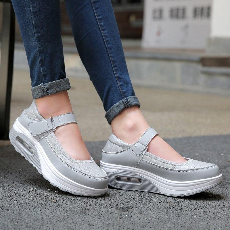 chaussures décontractées en cuir pour femmes - Image 12