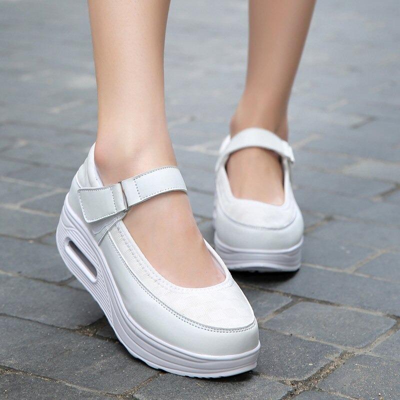 chaussures décontractées en cuir pour femmes - Image 14