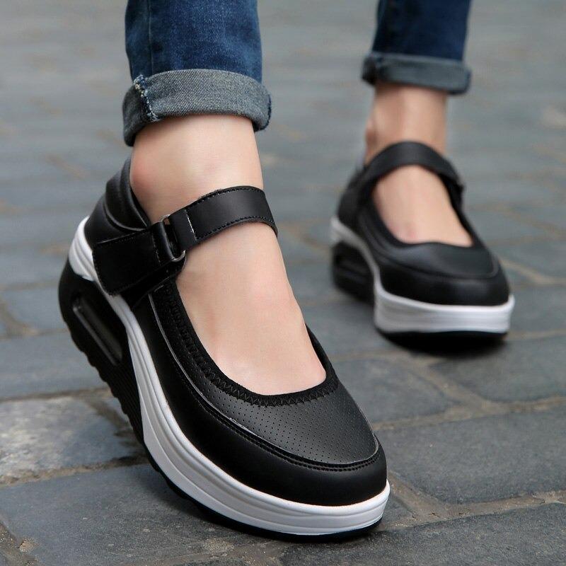 chaussures décontractées en cuir pour femmes - Image 3