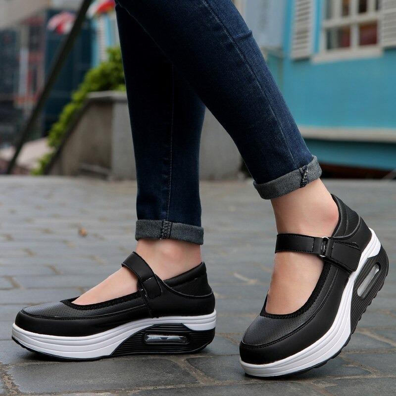 chaussures décontractées en cuir pour femmes - Image 4