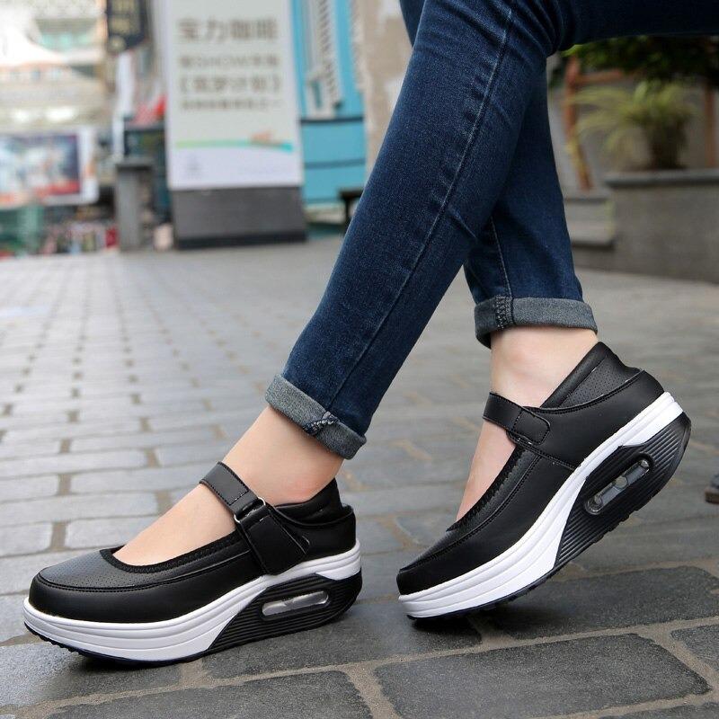 chaussures décontractées en cuir pour femmes - Image 5