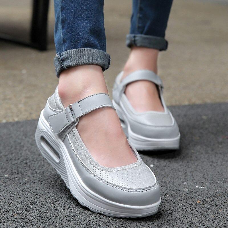 chaussures décontractées en cuir pour femmes - Image 9