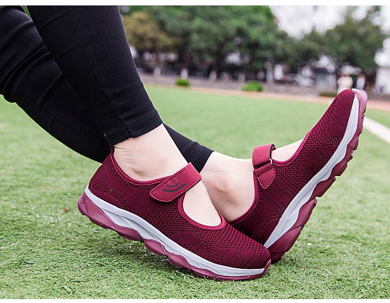 Espadrilles velcro décontractées et respirantes Pour femmes - Image 14