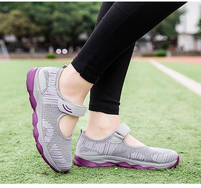 Espadrilles velcro décontractées et respirantes Pour femmes - Image 3