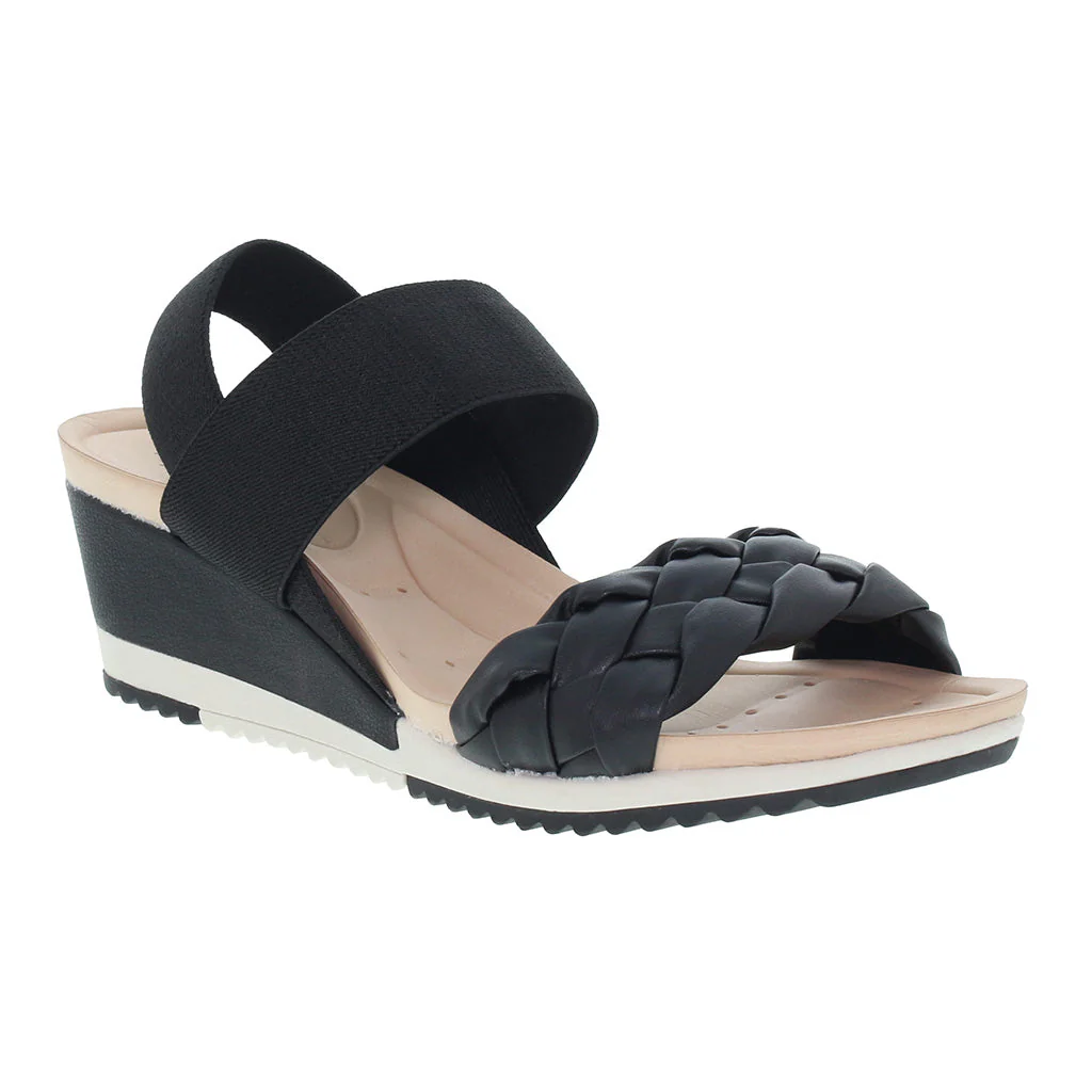 Sandale anti-transpirante compensée ultra-confortable avec double bride élastique pour femmes (DRY-TECH) - Image 9