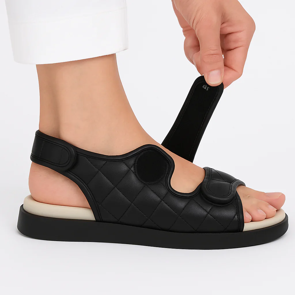Sandale plate velcro ultra-douce avec semelle Reflex-Sense pour femmes - Image 11