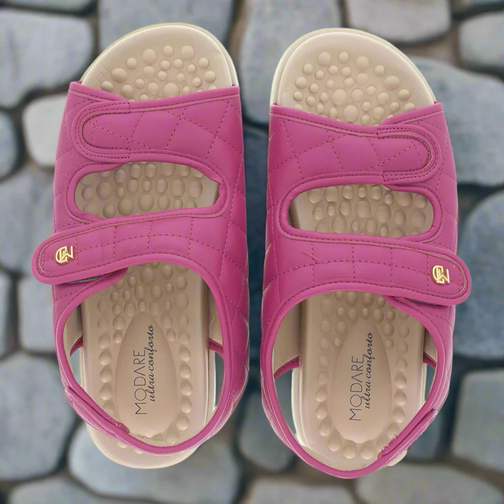 Sandale plate velcro ultra-douce avec semelle Reflex-Sense pour femmes - Image 3