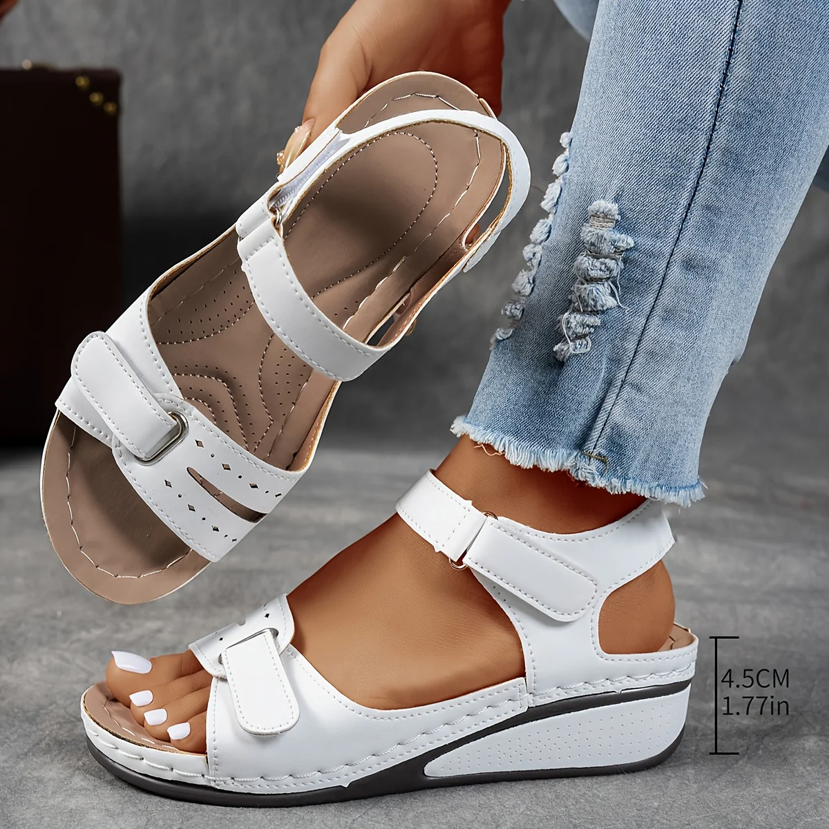sandales décontractées et compensées pour femmes - Image 11