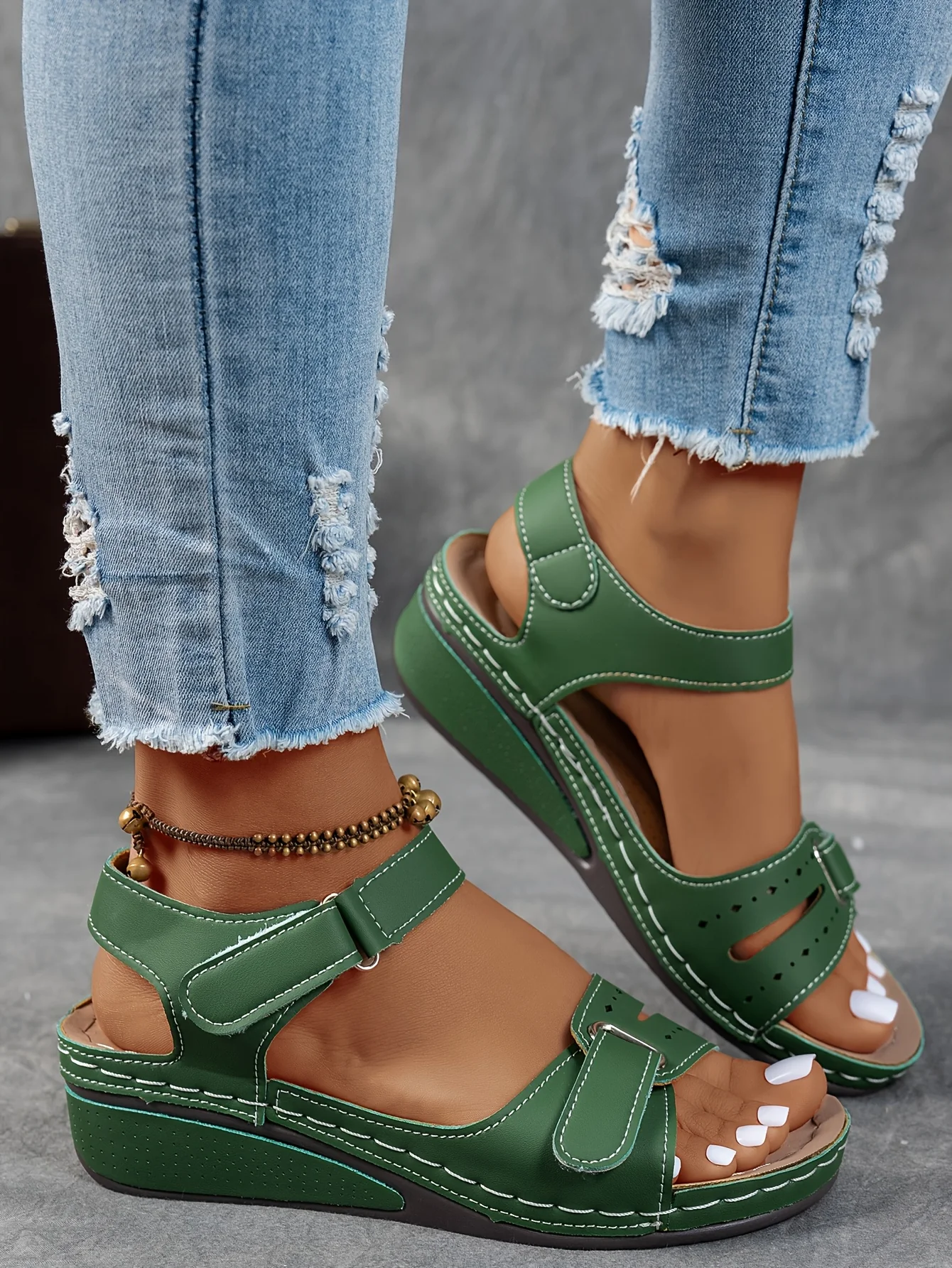 sandales décontractées et compensées pour femmes - Image 6