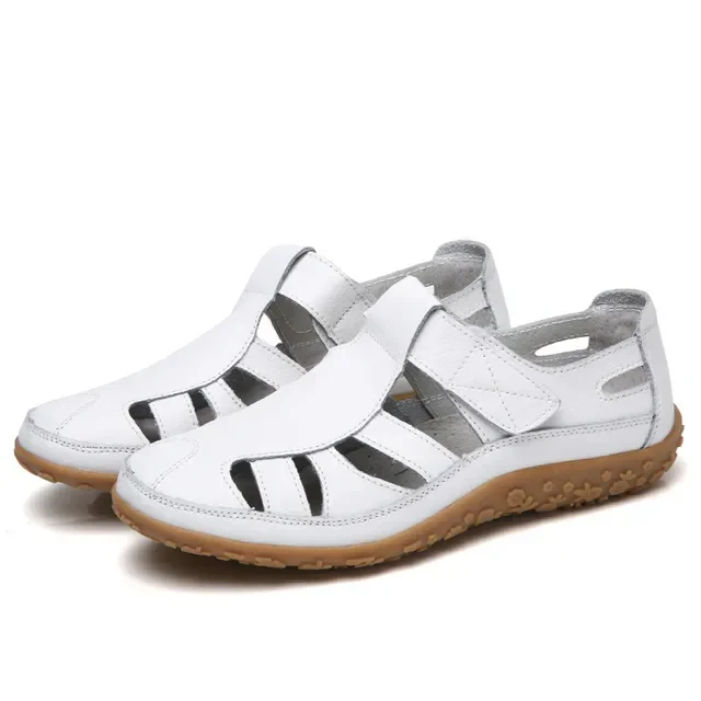 Sandales d'été en cuir décontractées pour femmes - Image 30