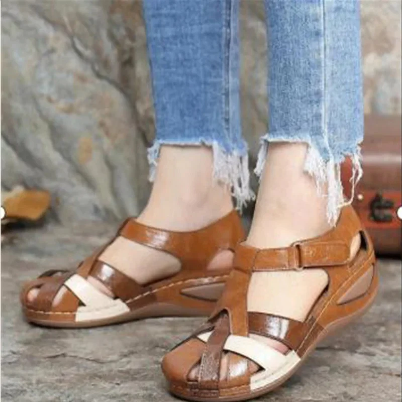 Sandales en cuir à la mode pour femmes - Image 14